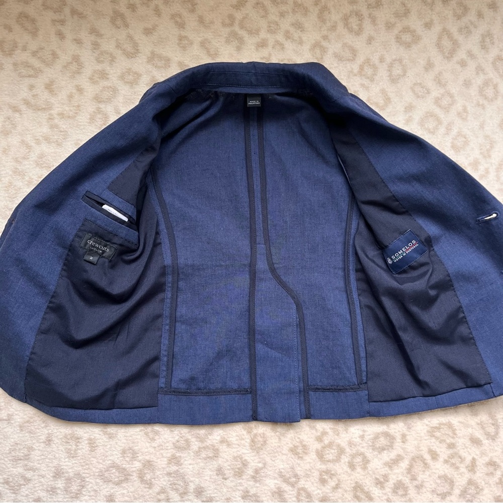 J.Crew Crewcuts Ludlow toddler cotton/linen blazer (navy, 2T) - Picture 4 of 8